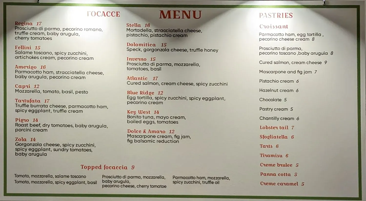 Menu 1