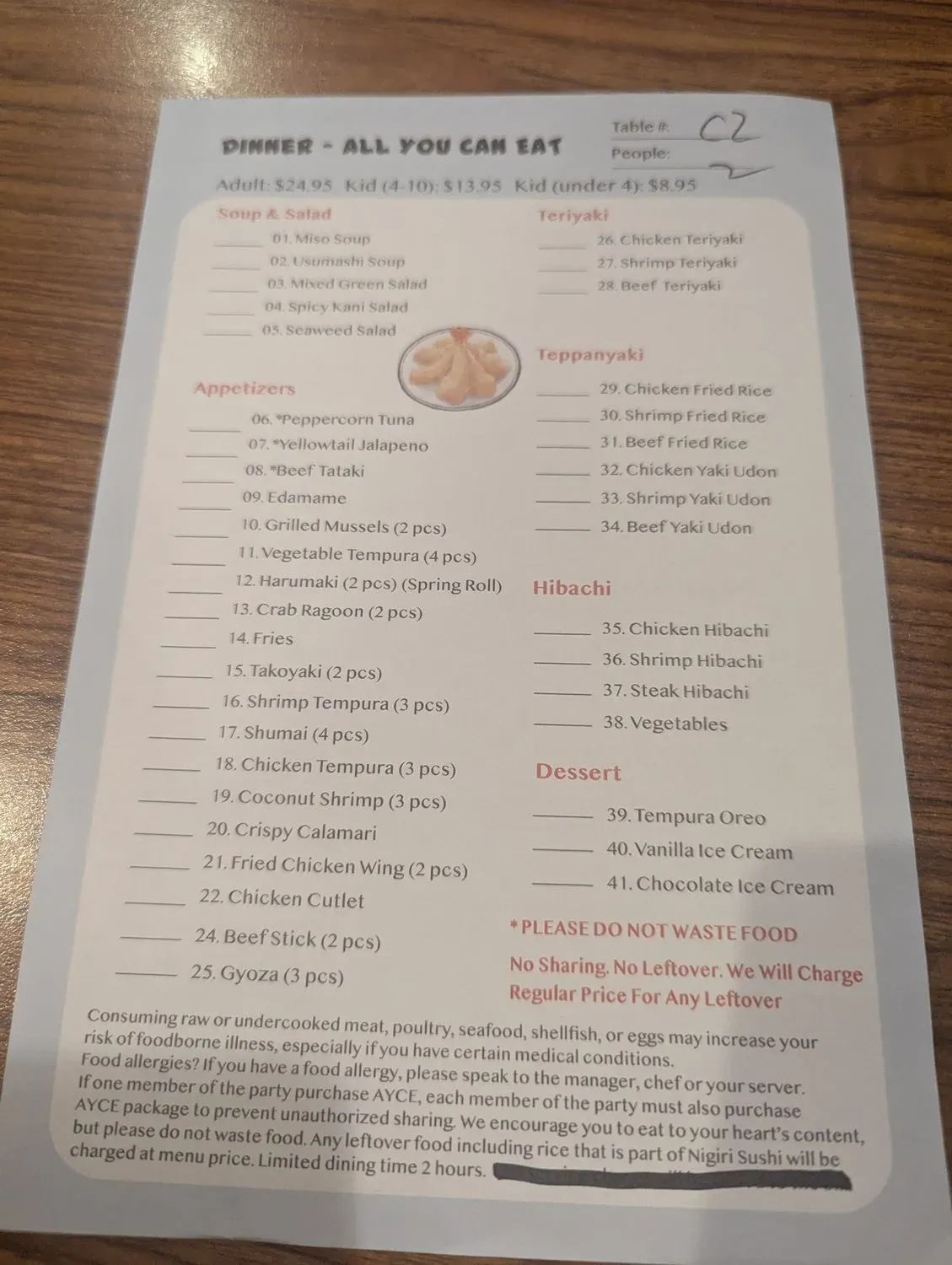 Haya Sushi Enfield | All You Can Eat Menu - Updated November 2025