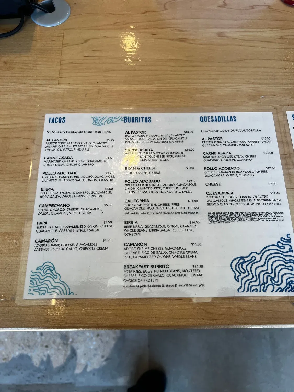 Menu 1