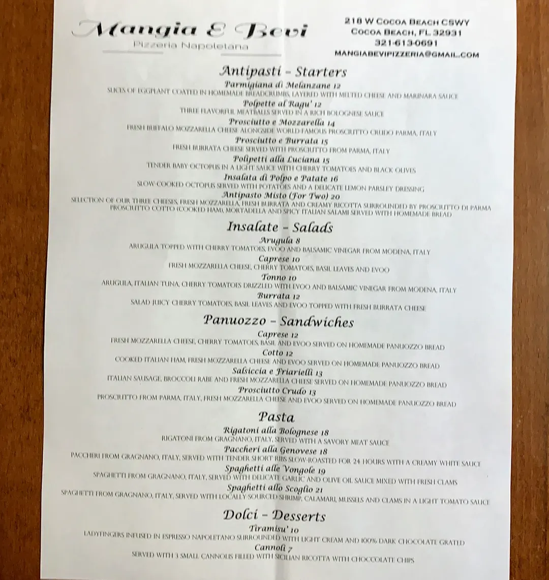 Menu 1