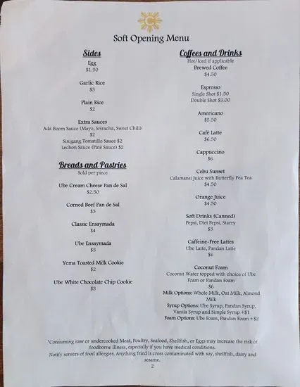 Menu 2