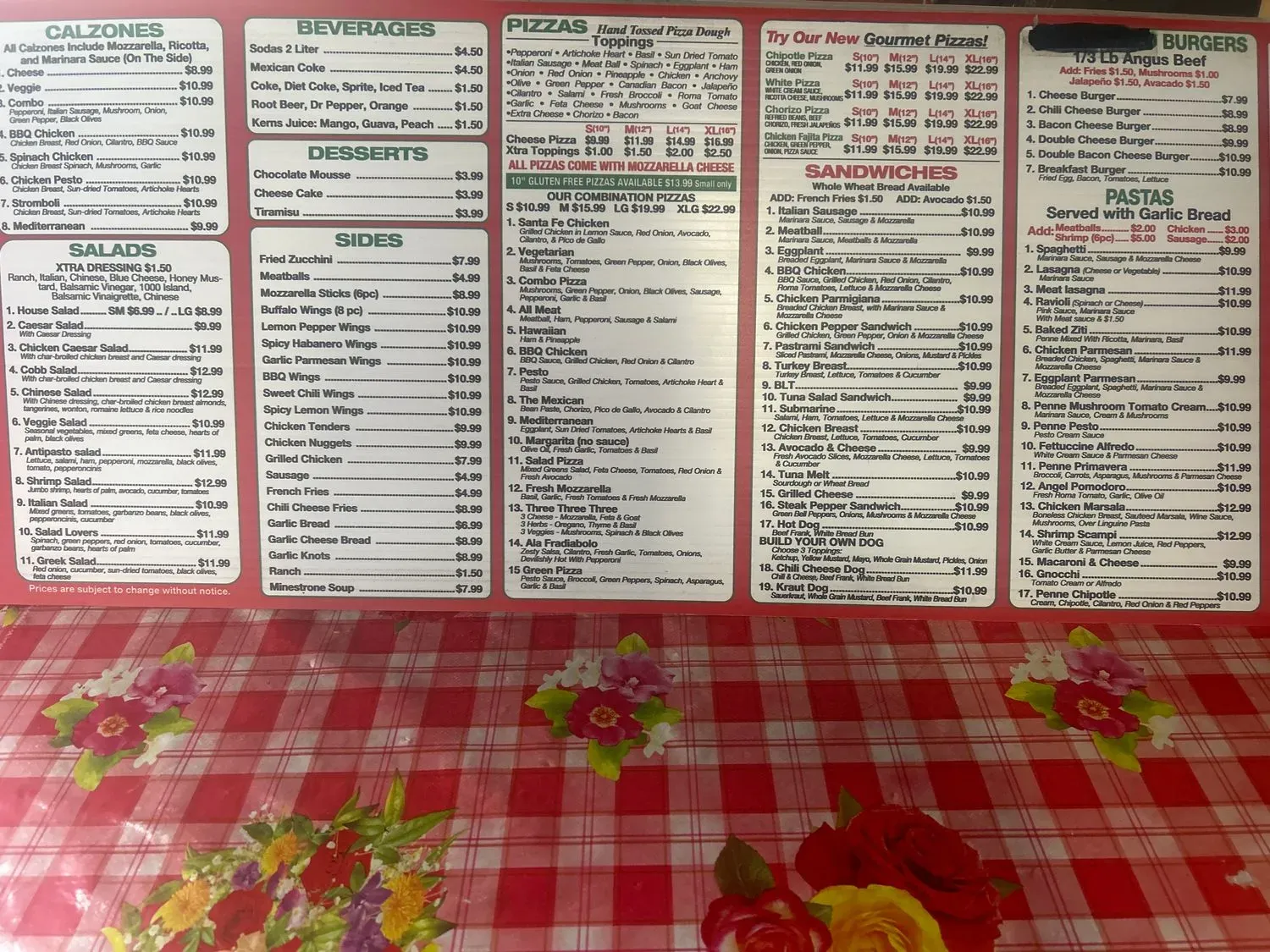 Menu 1