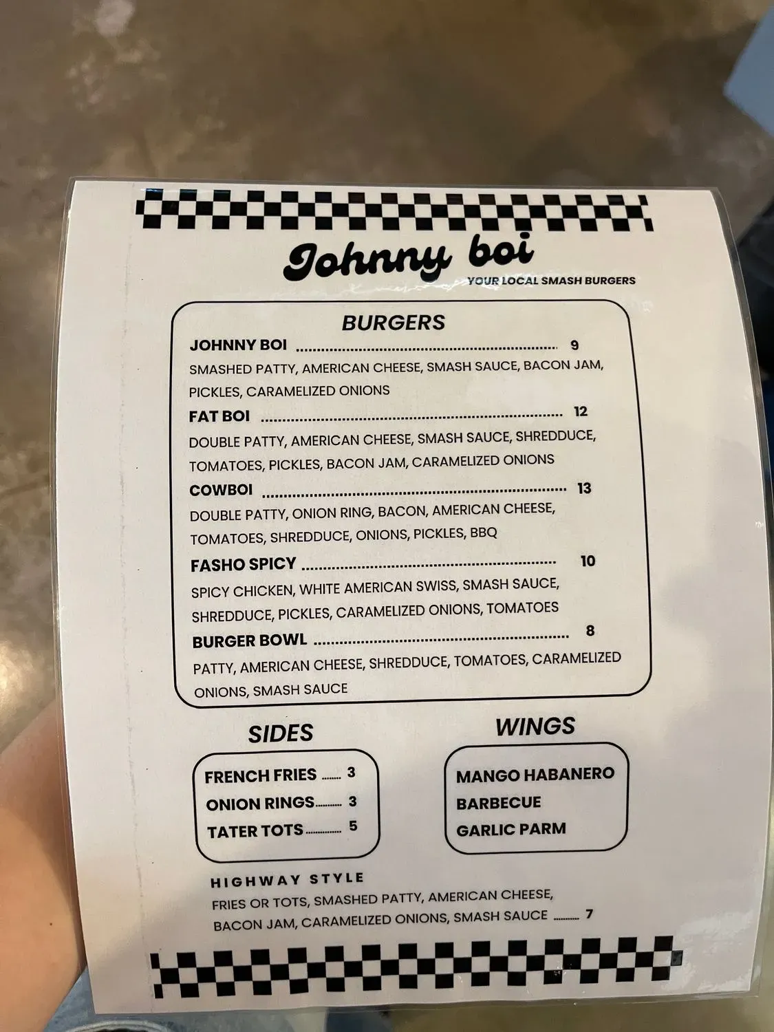 Menu 1