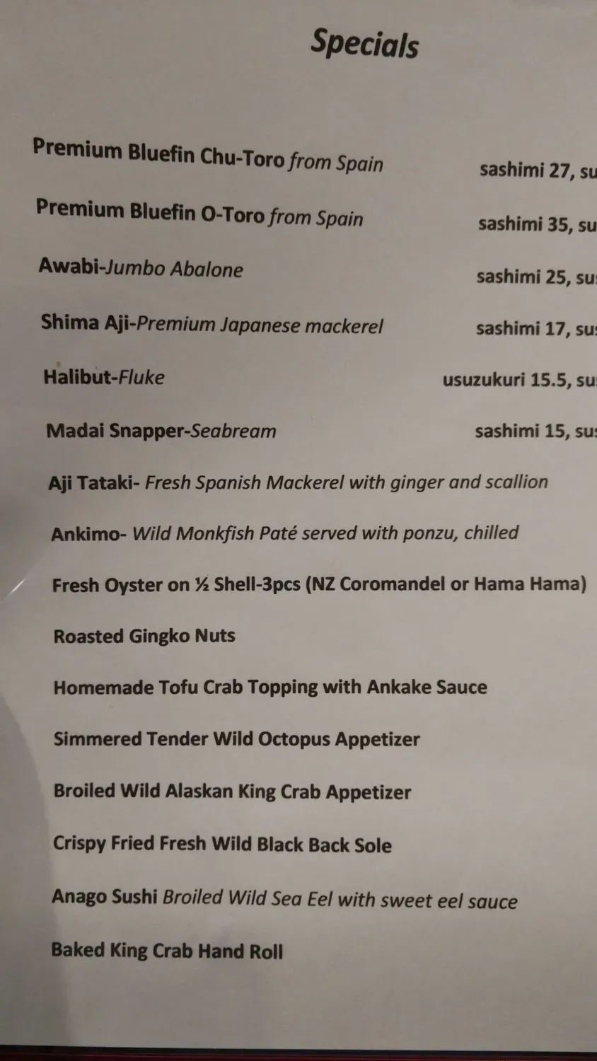 Menu 1