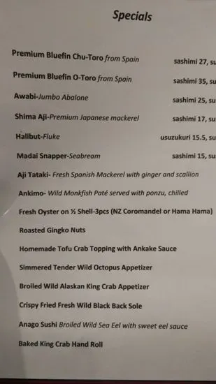 Menu 1