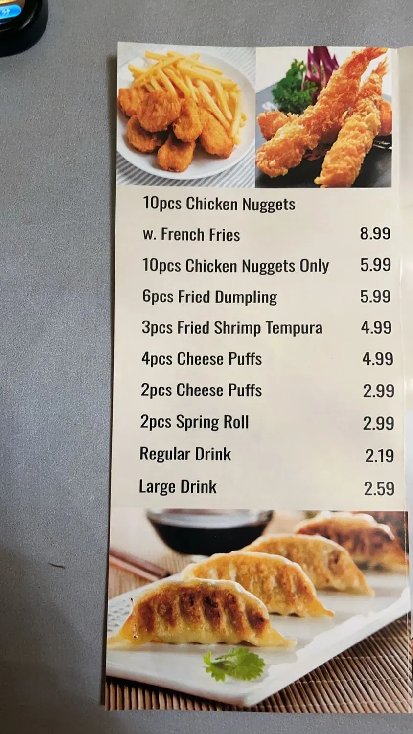 Menu 1