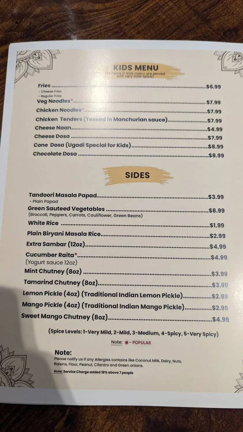 Menu 1