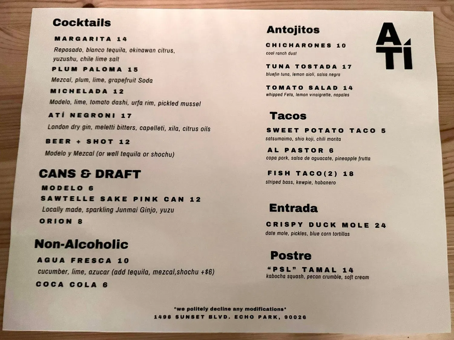 Menu 1