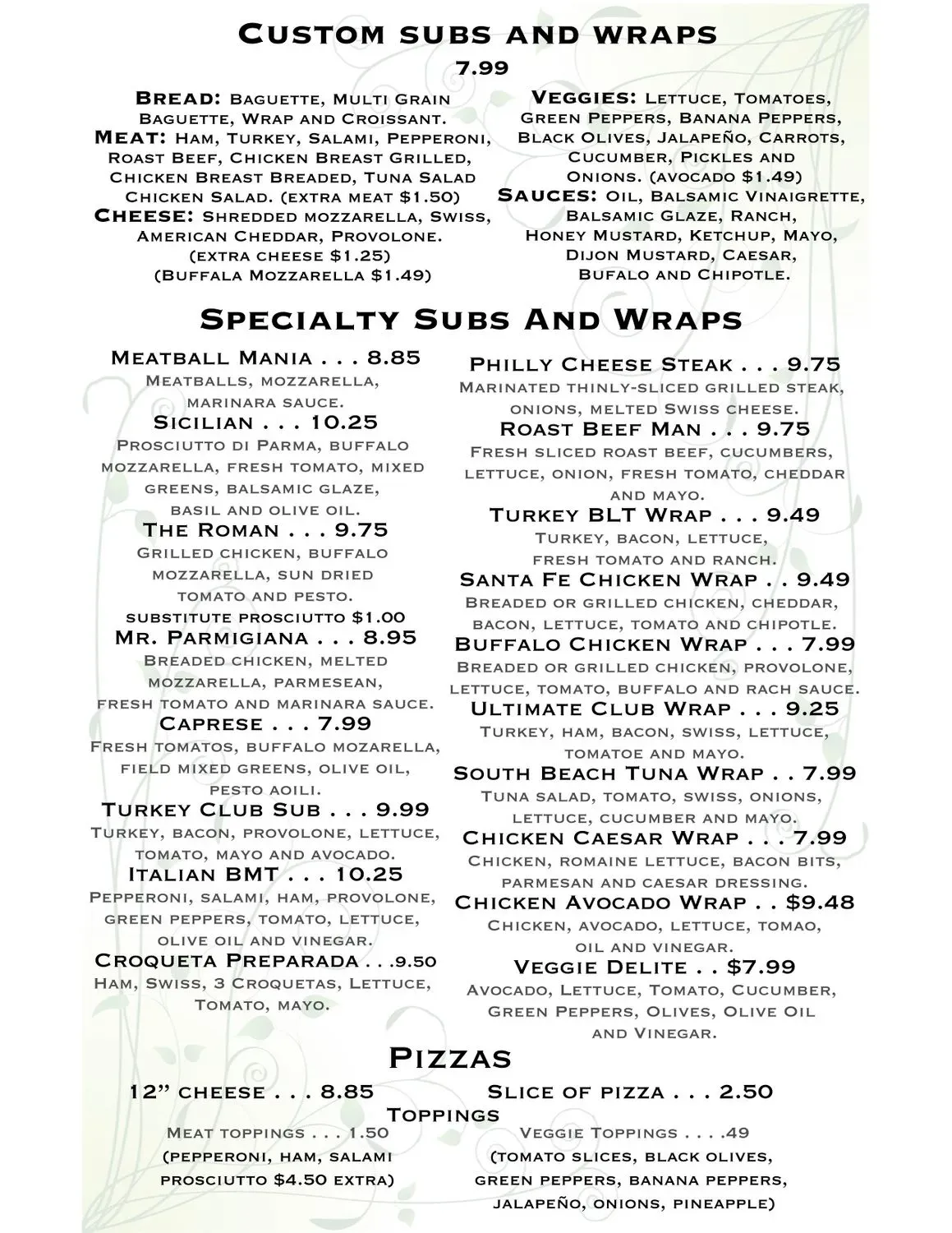 Menu 1