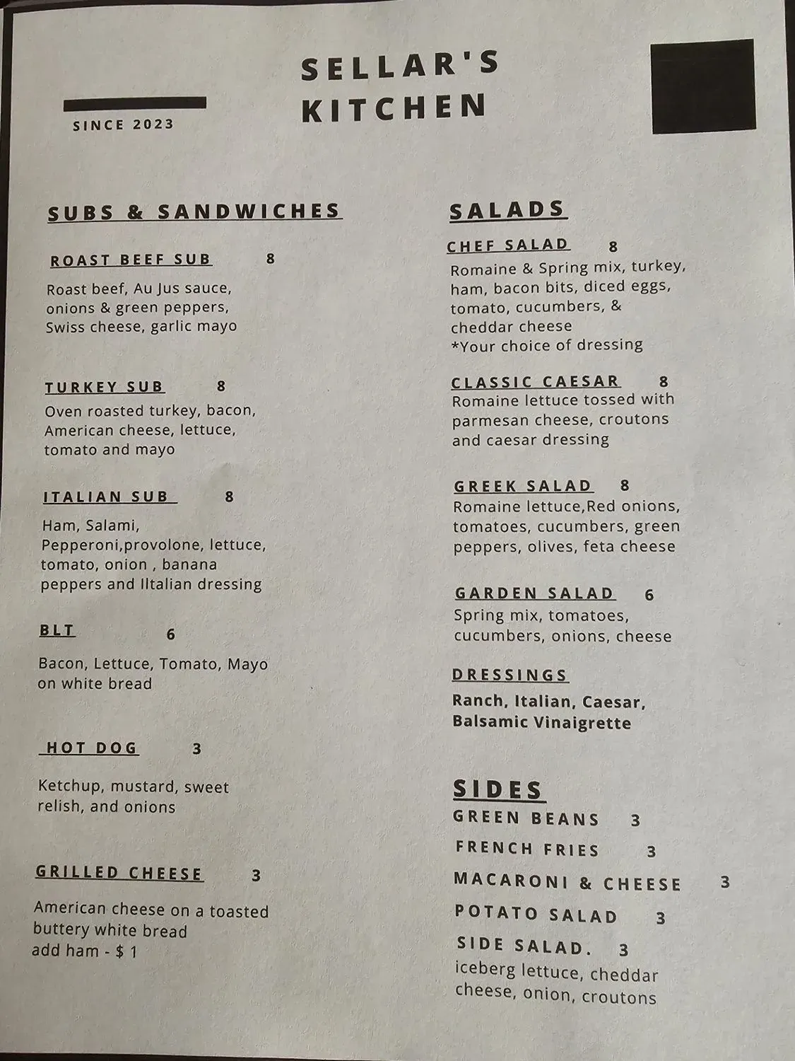 Menu 1