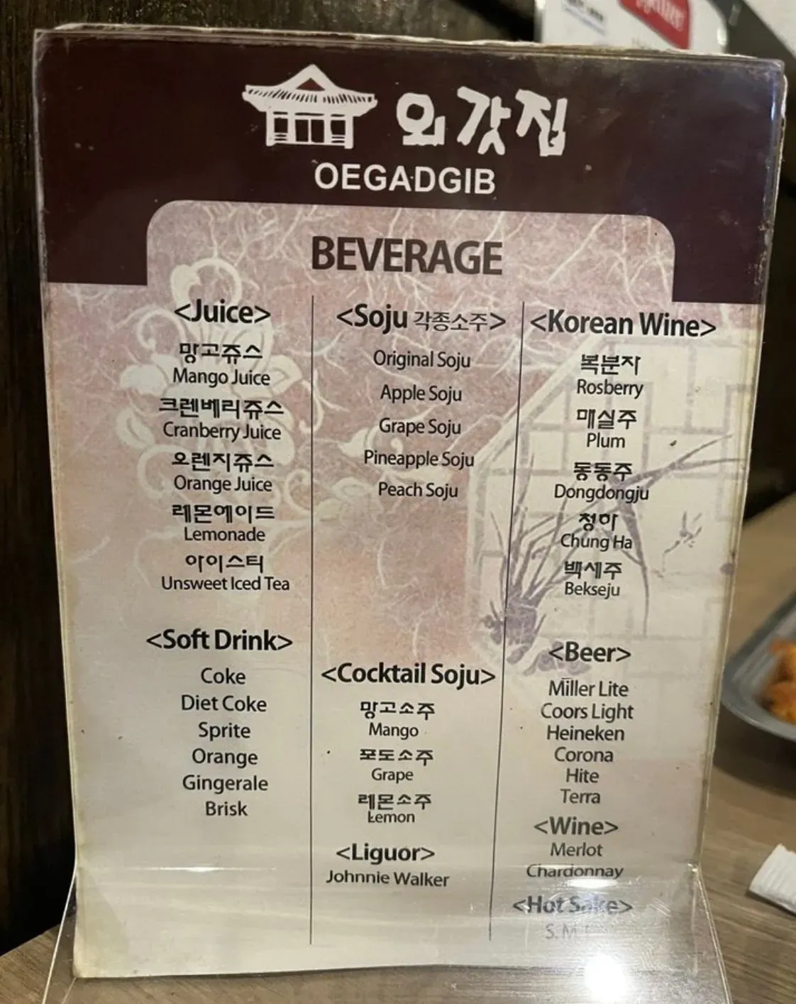 Menu 5