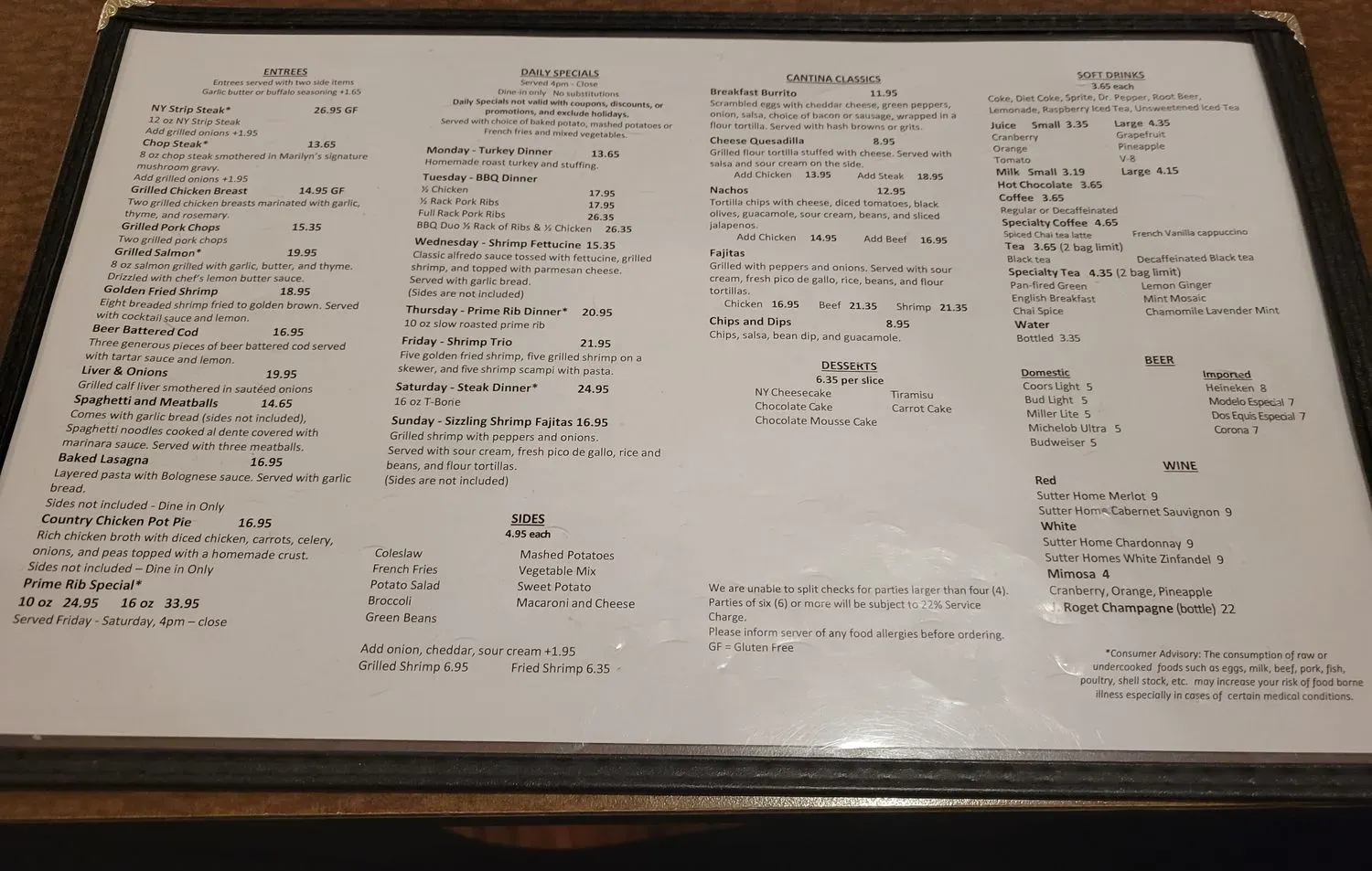 Menu 5