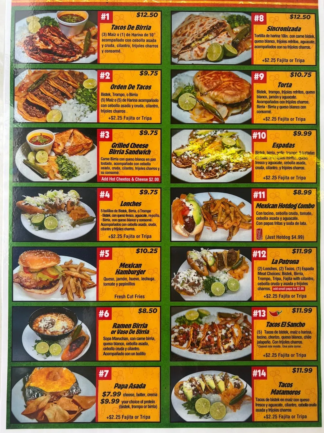 Menu 1