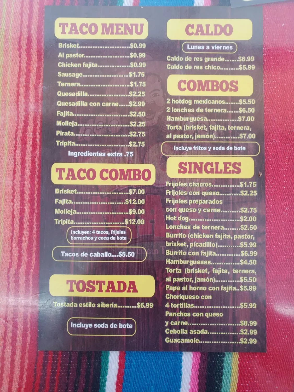 Menu 1