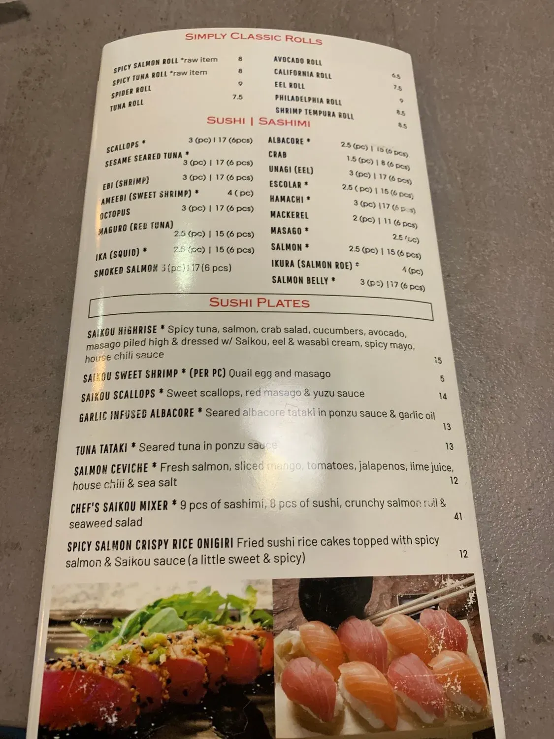 Menu 1