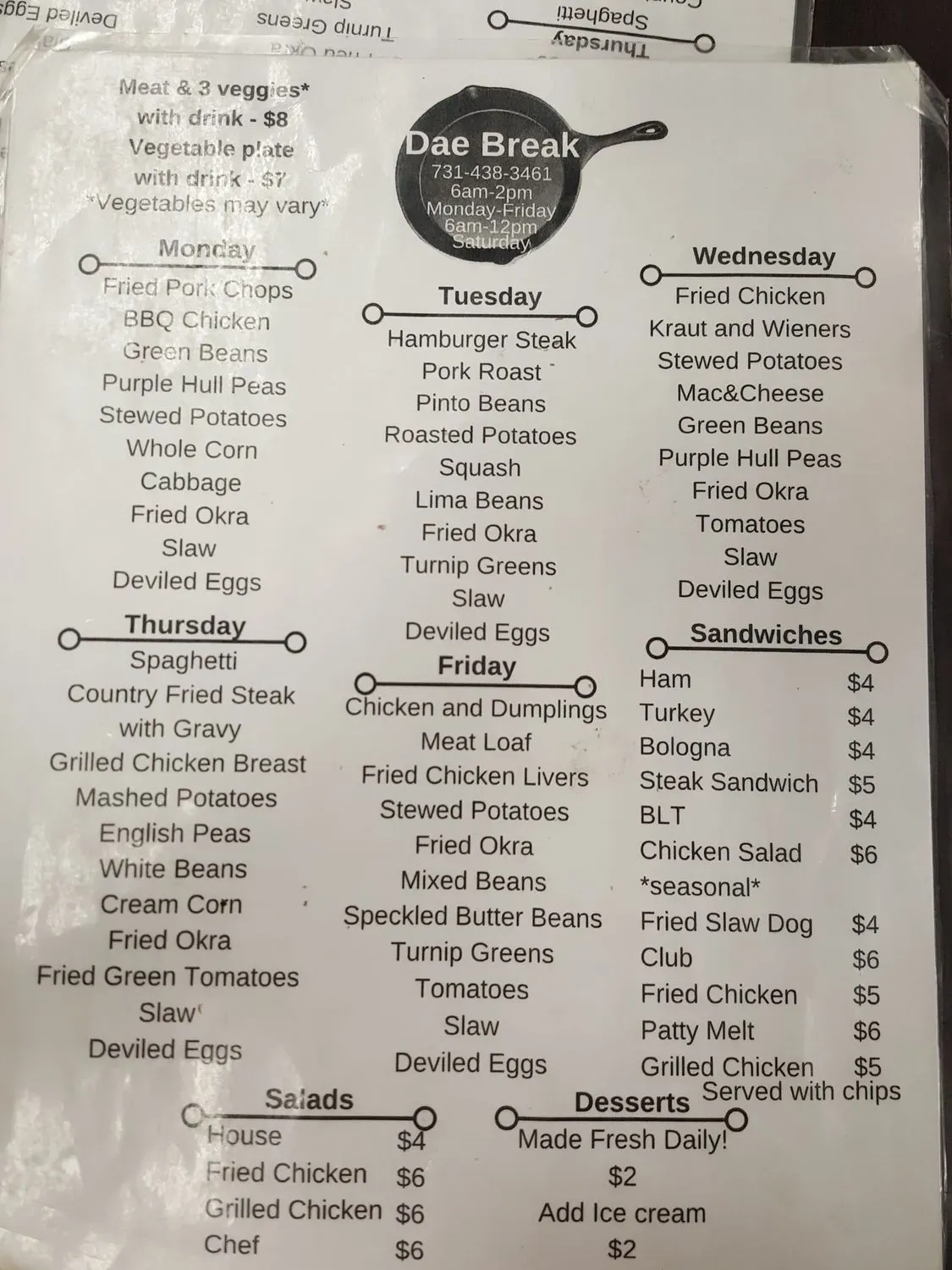 Menu 5