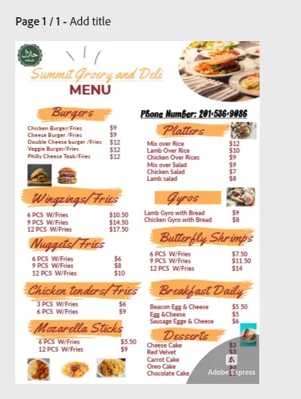 Menu 1