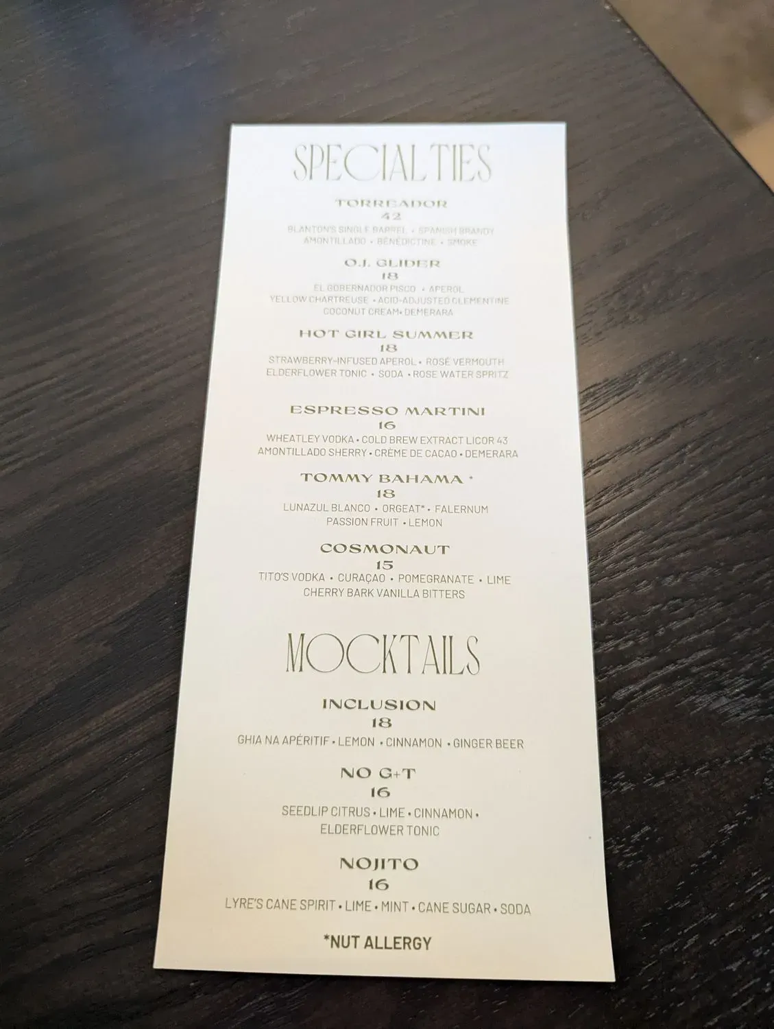 Menu 5