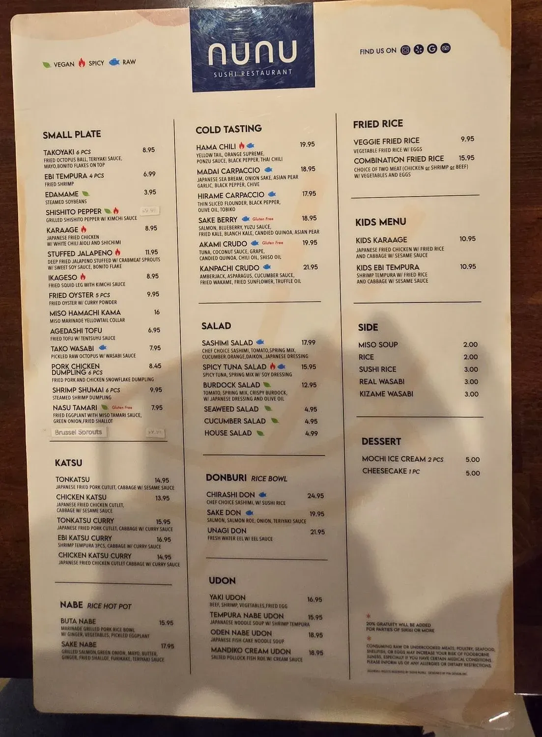 Menu 5