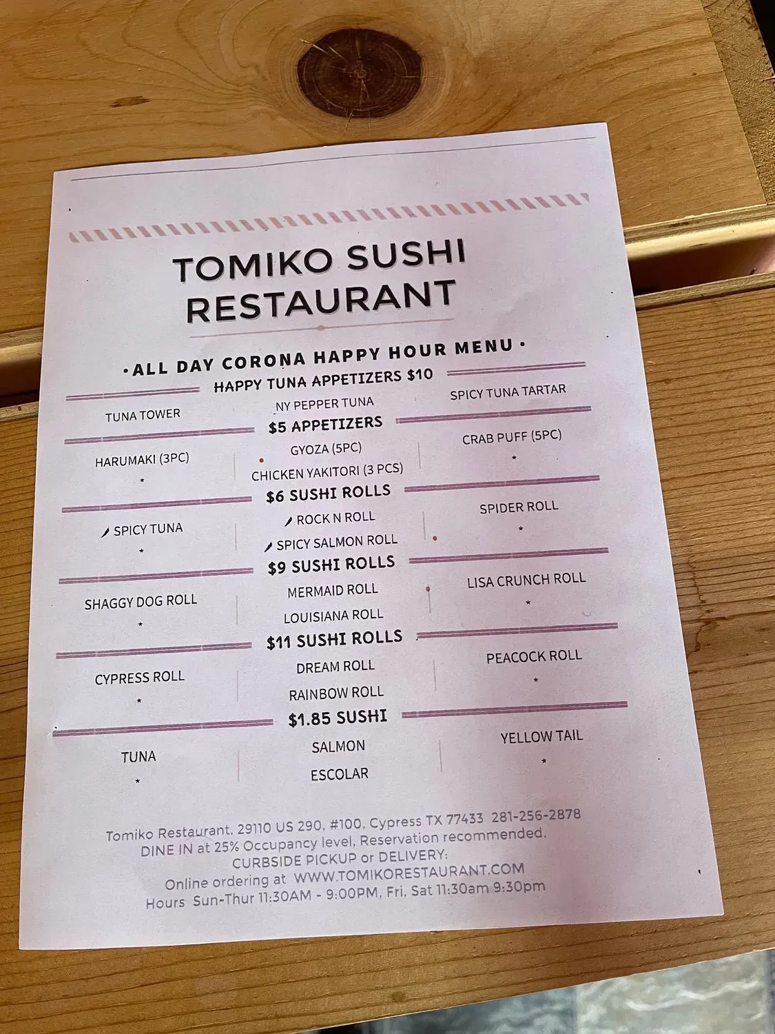 Menu 1