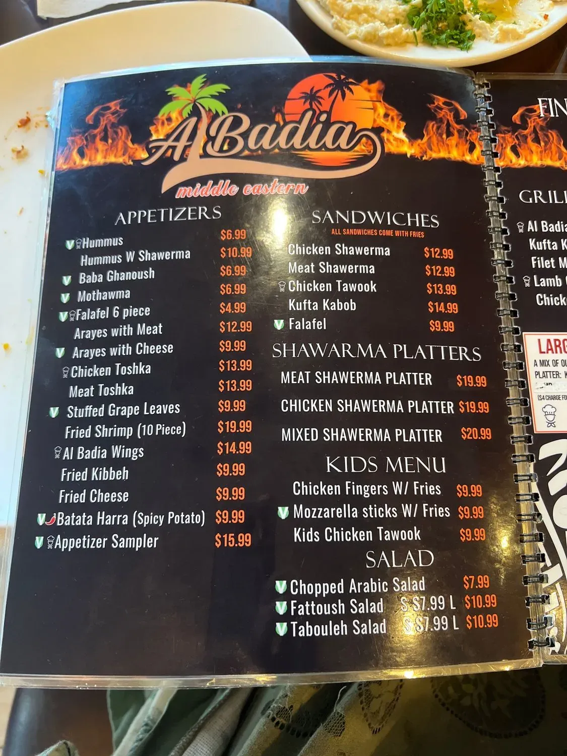 Al Badia Tandoori Menu - Updated November 2025