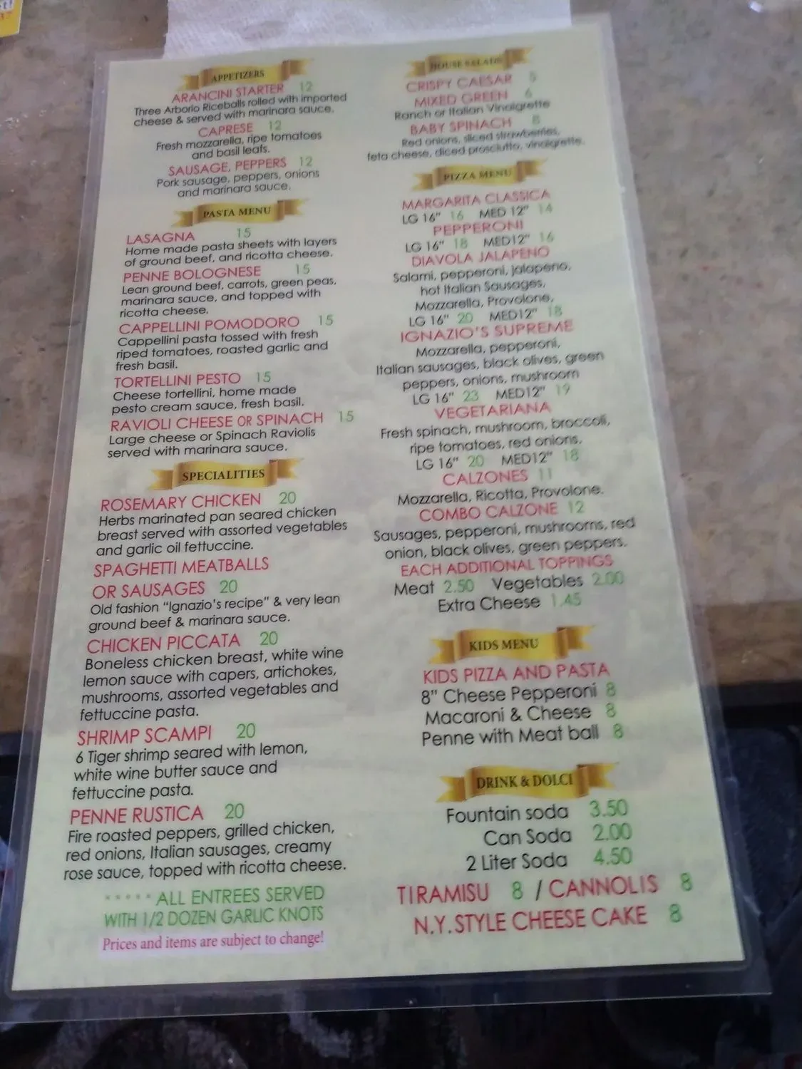 Menu 2