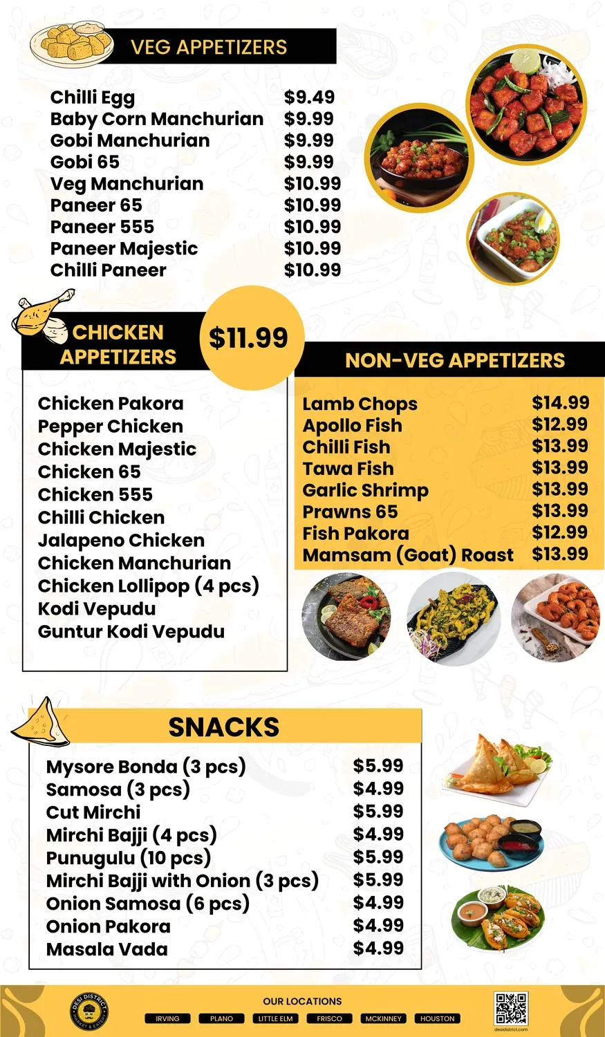 Desi District Restaurant, Bar & Banquets Menu - Updated November 2025