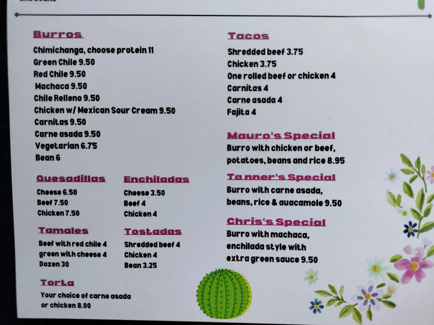 Menu 5