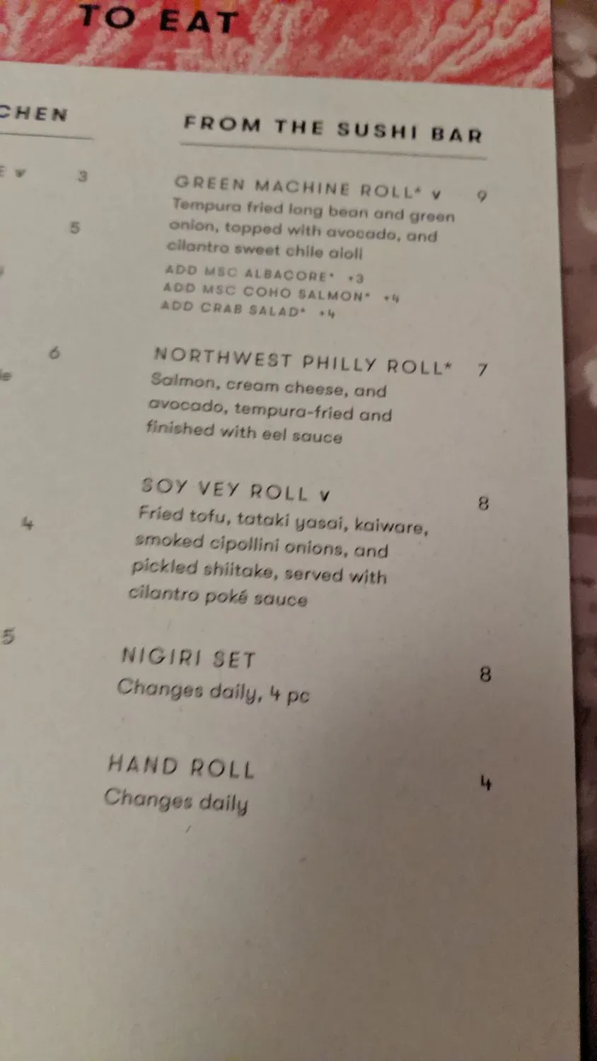 Menu 5