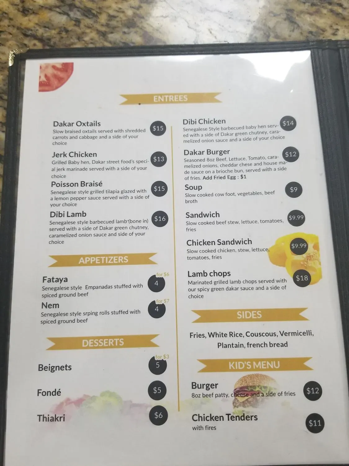 Menu 5