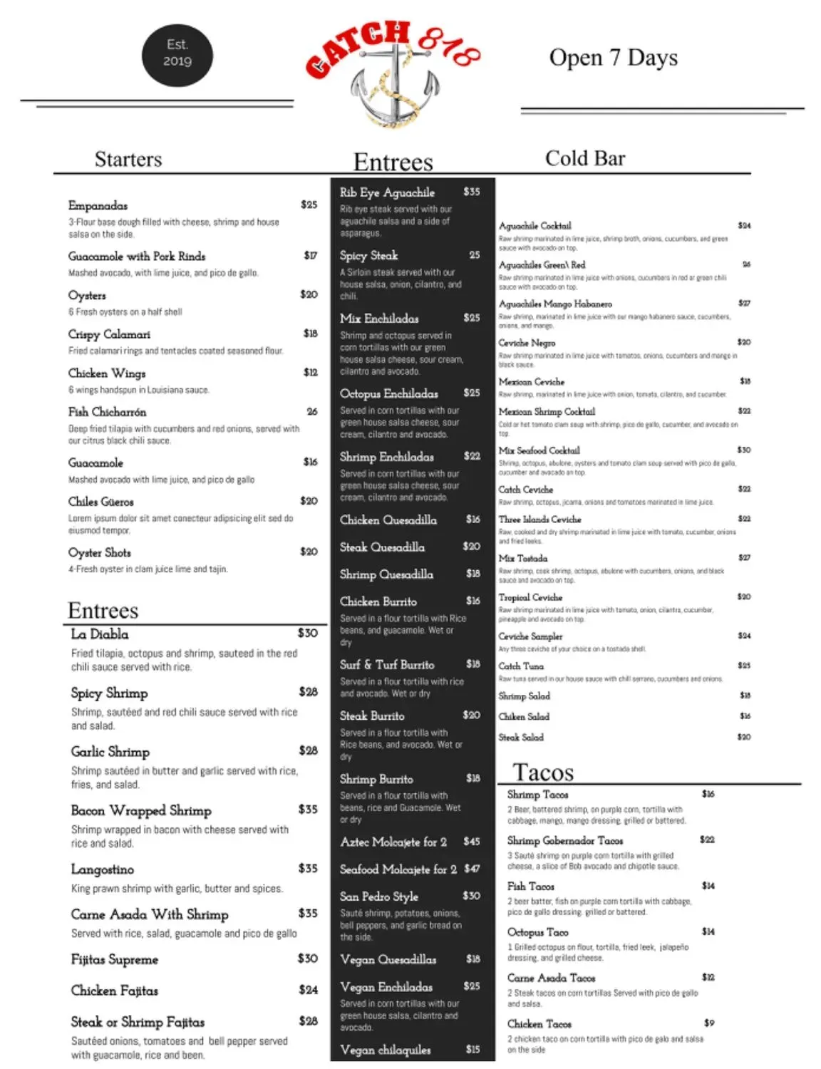 Menu 1