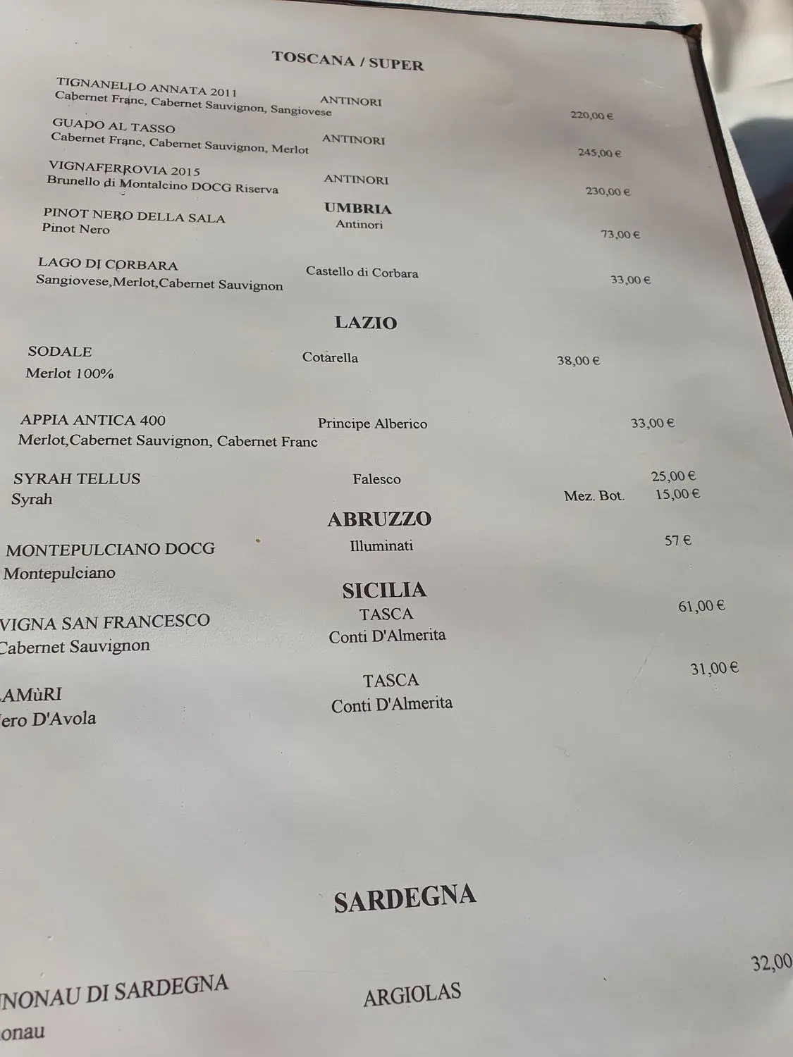 Menu 5