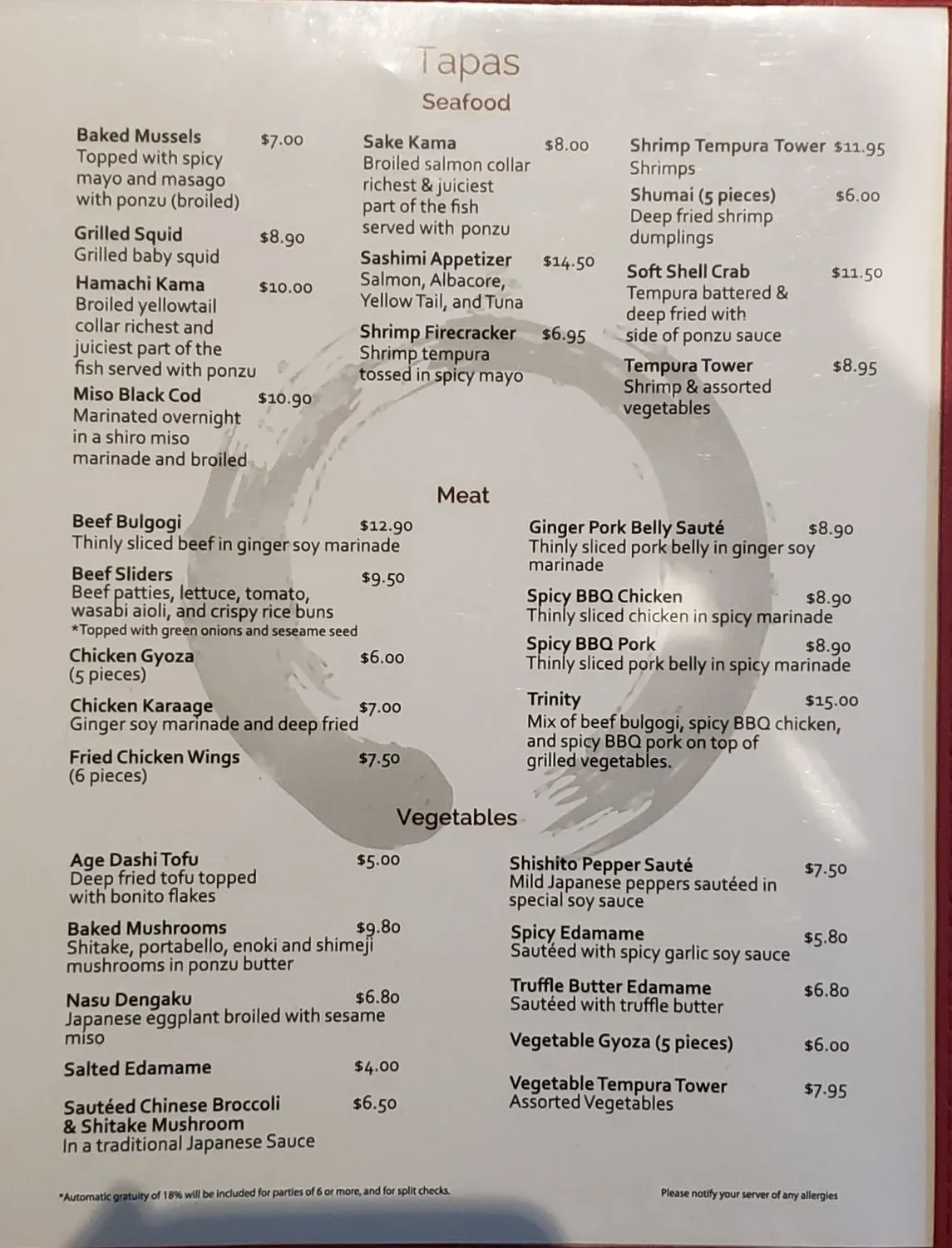 Menu 1