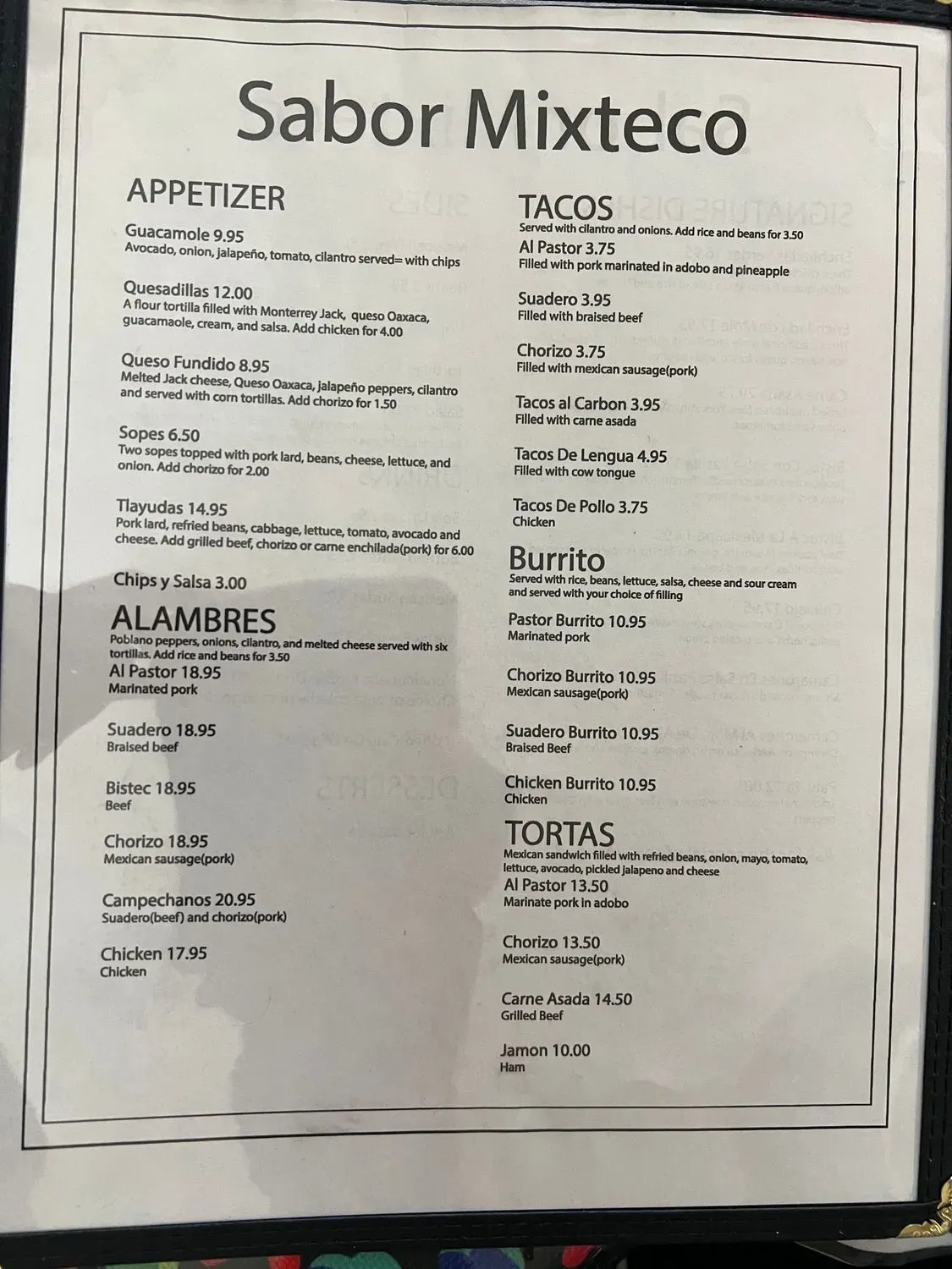 Menu 1