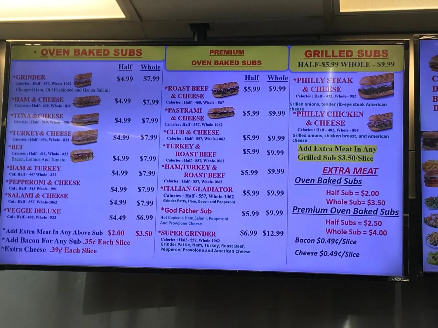 Hop N Shop / Zero’s Subs Menu - Updated November 2025