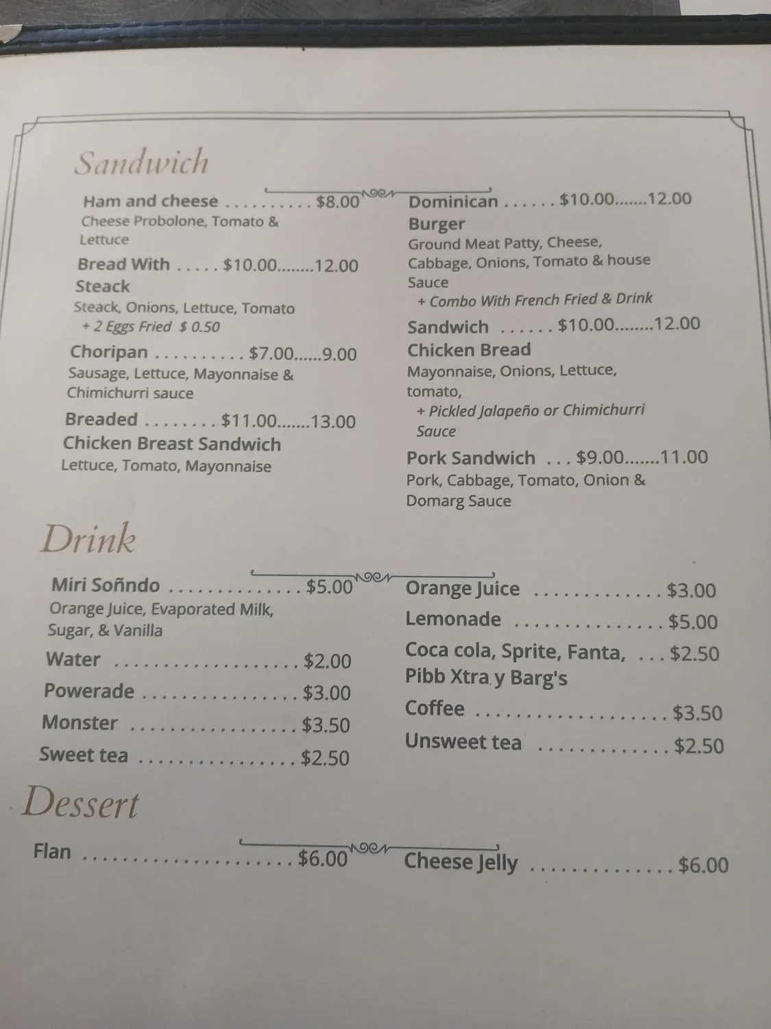 Menu 1