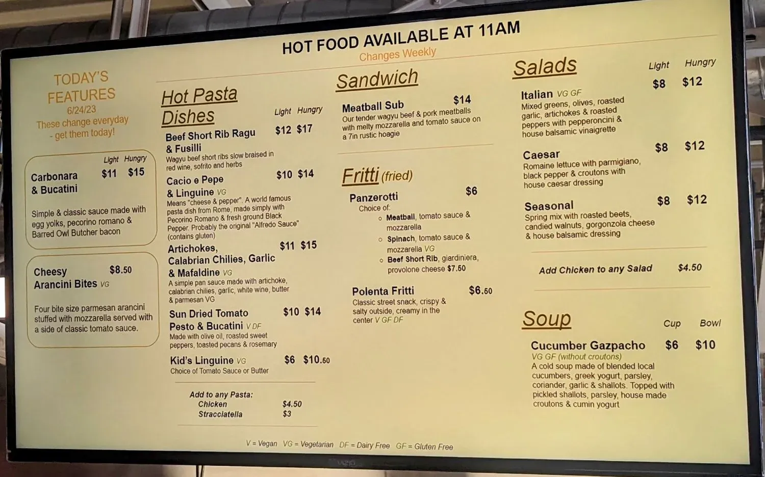 Menu 1