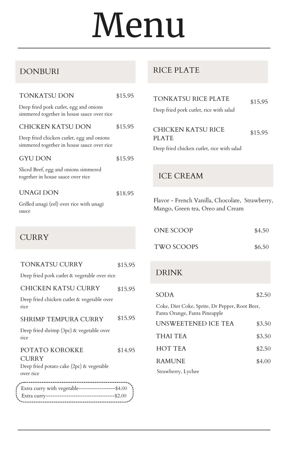 Menu 1