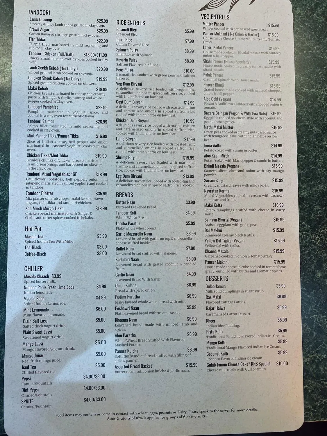 Menu 1