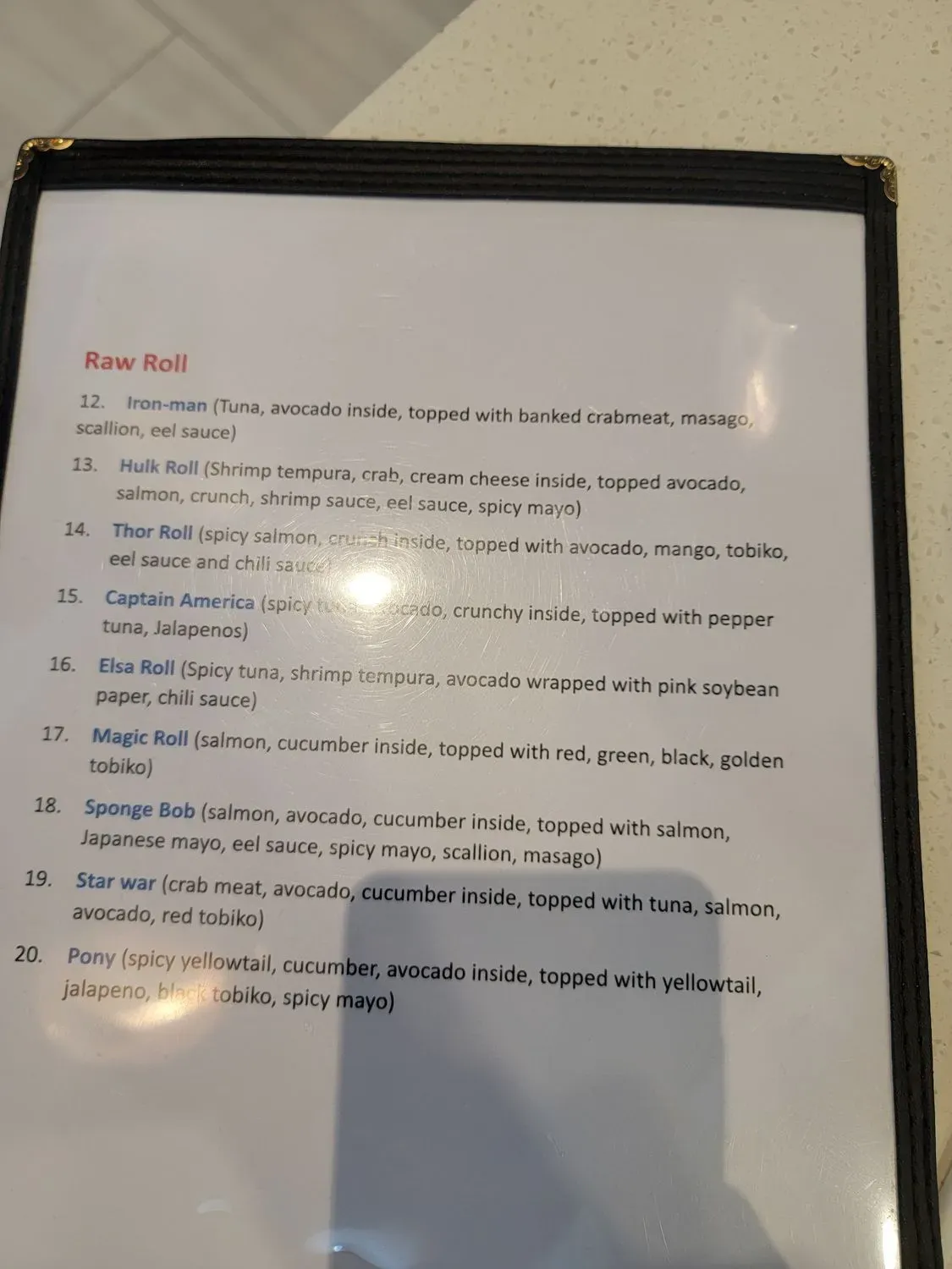 Menu 5