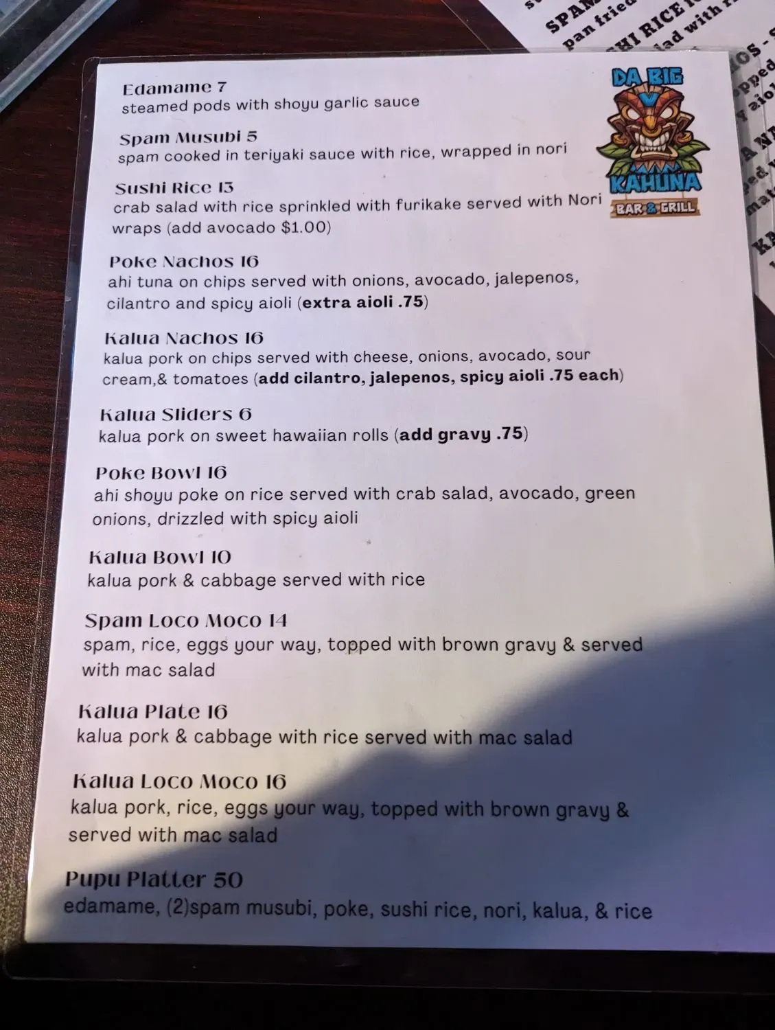 Menu 3