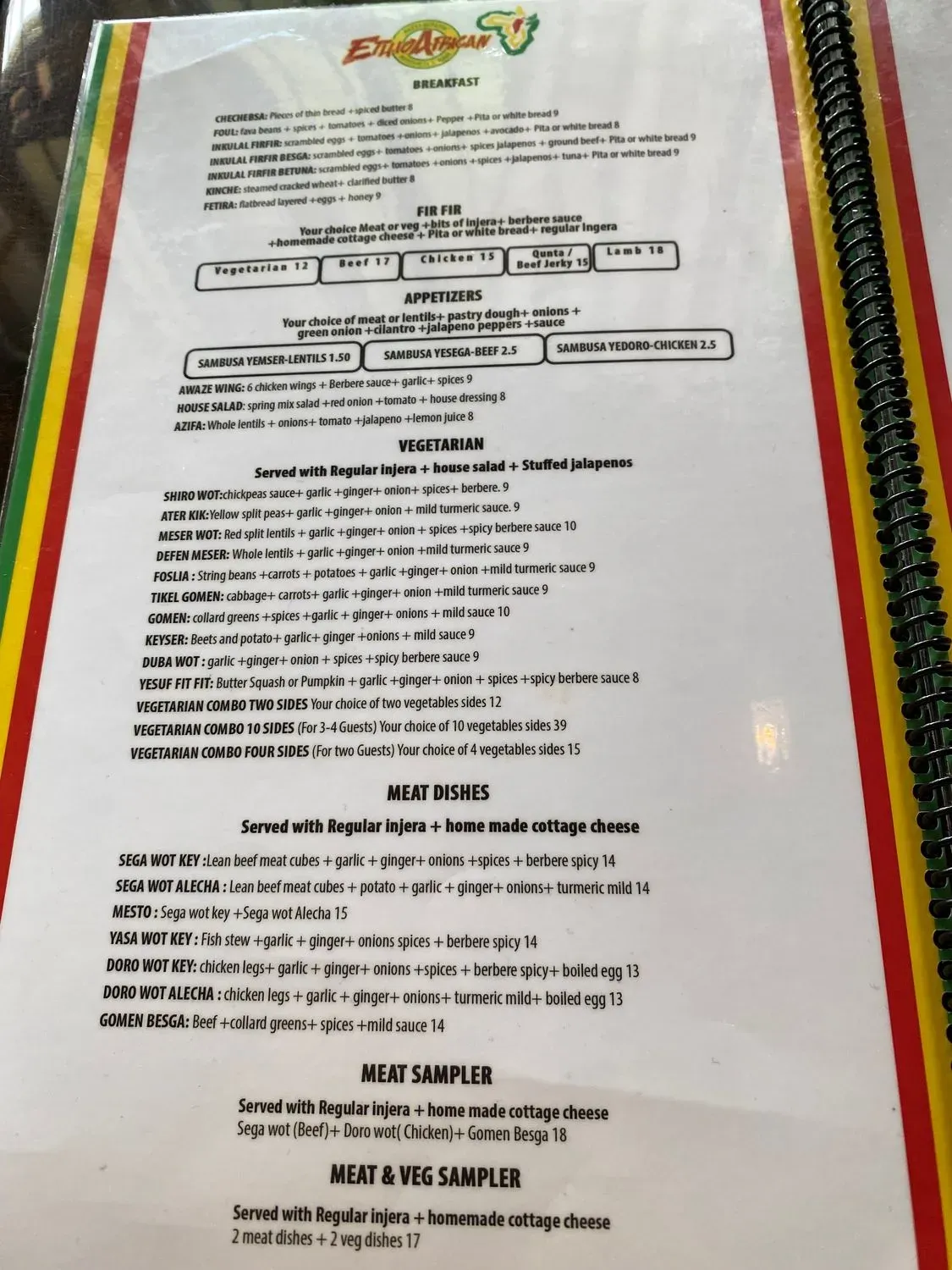 Menu 5