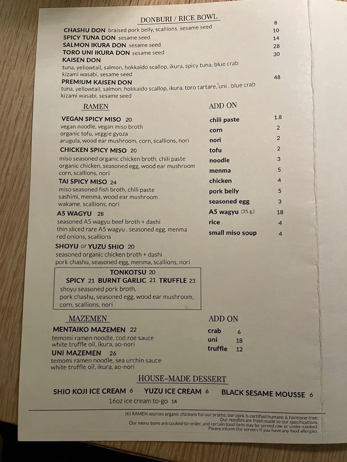 Menu 1