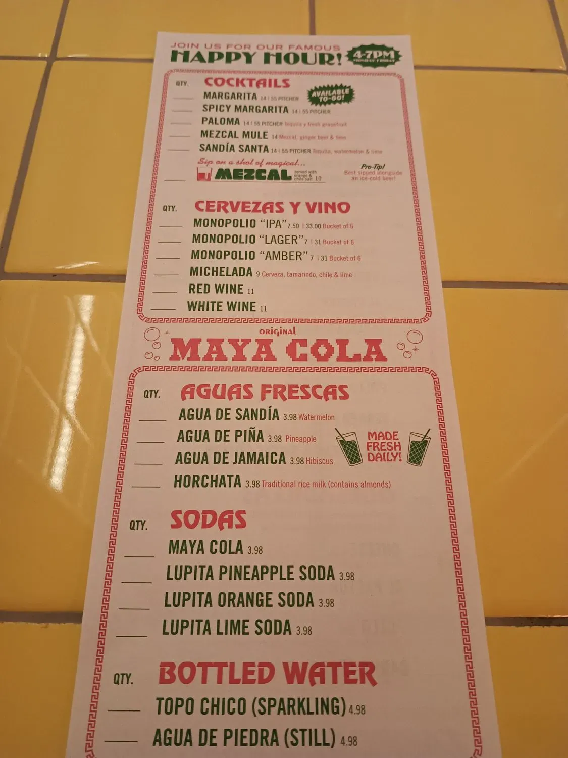 Menu 4