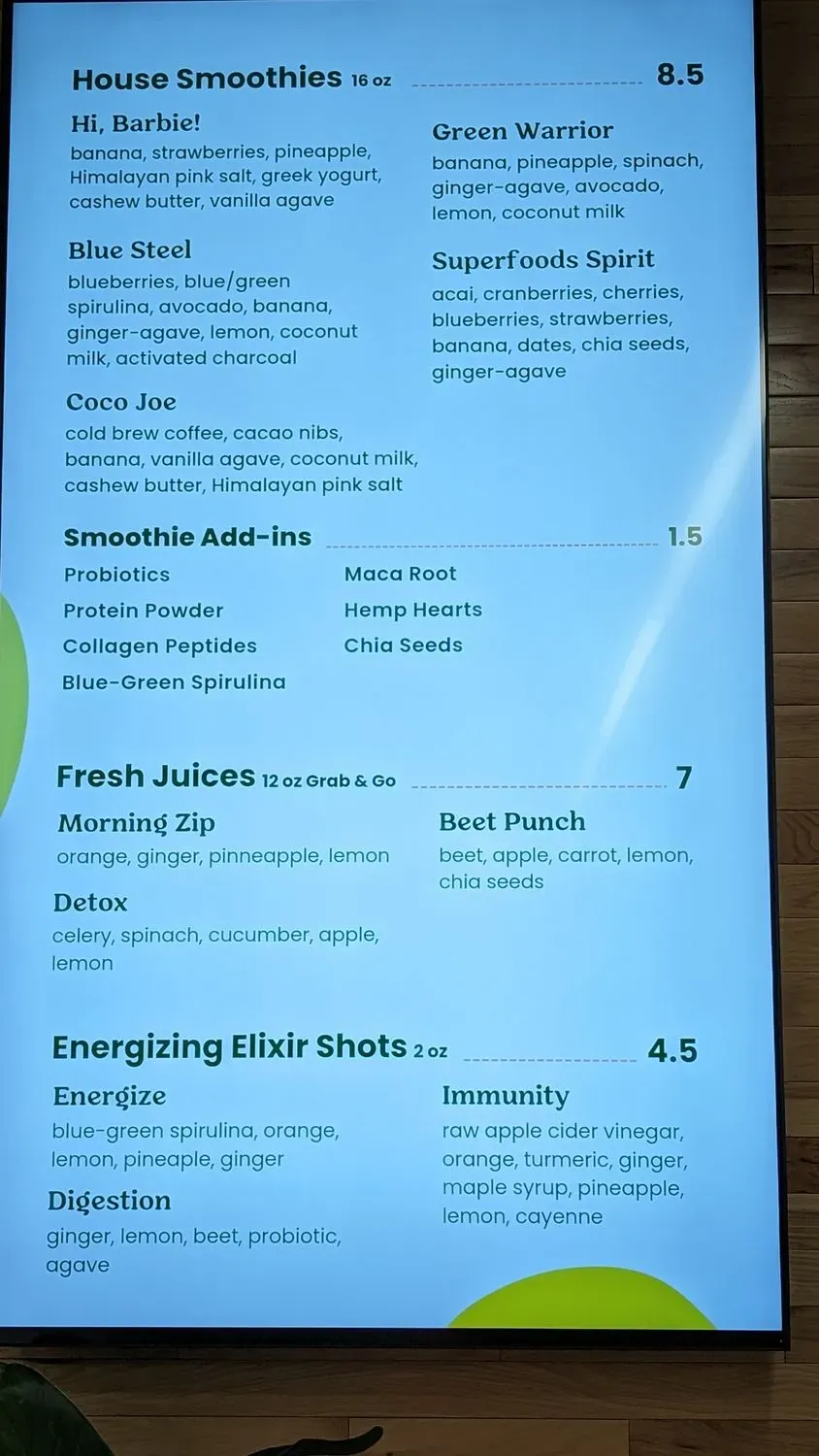 Menu 1