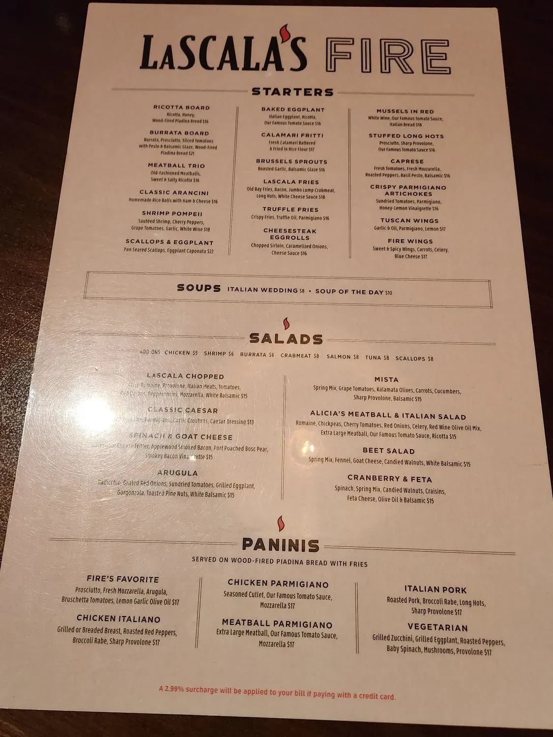 LaScala's Fire Newtown Square Menu | Newtown Square, PA | Checkle