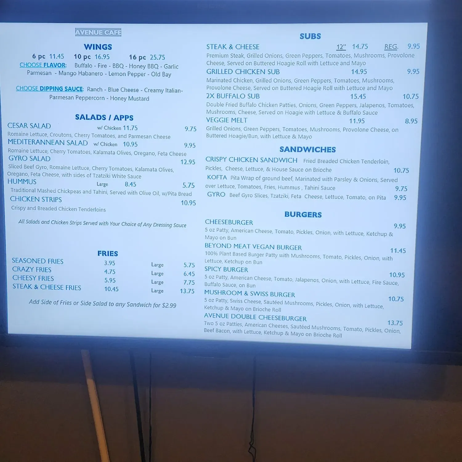 Menu 2