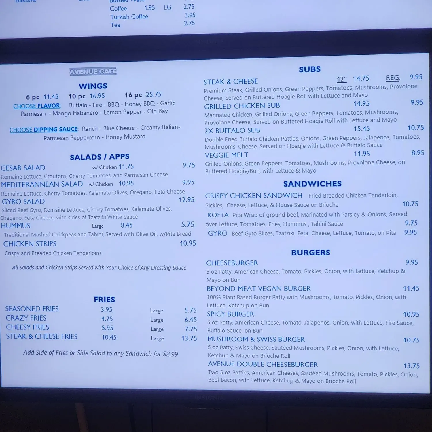 Menu 1