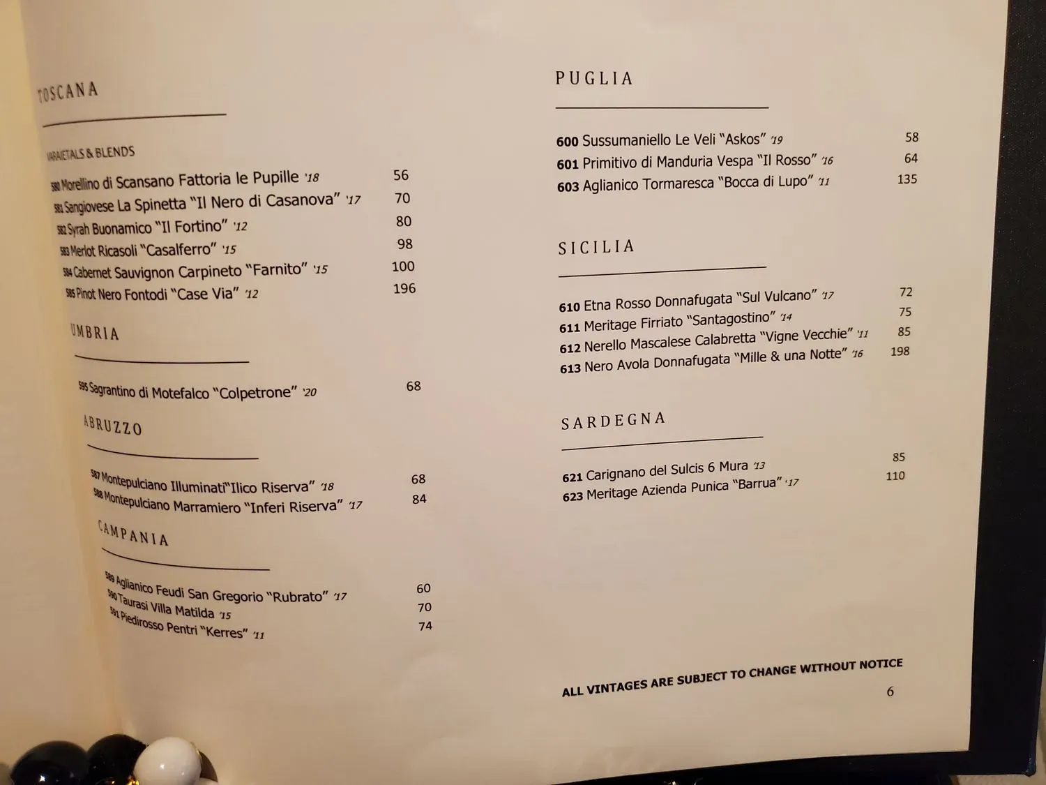 Menu 1