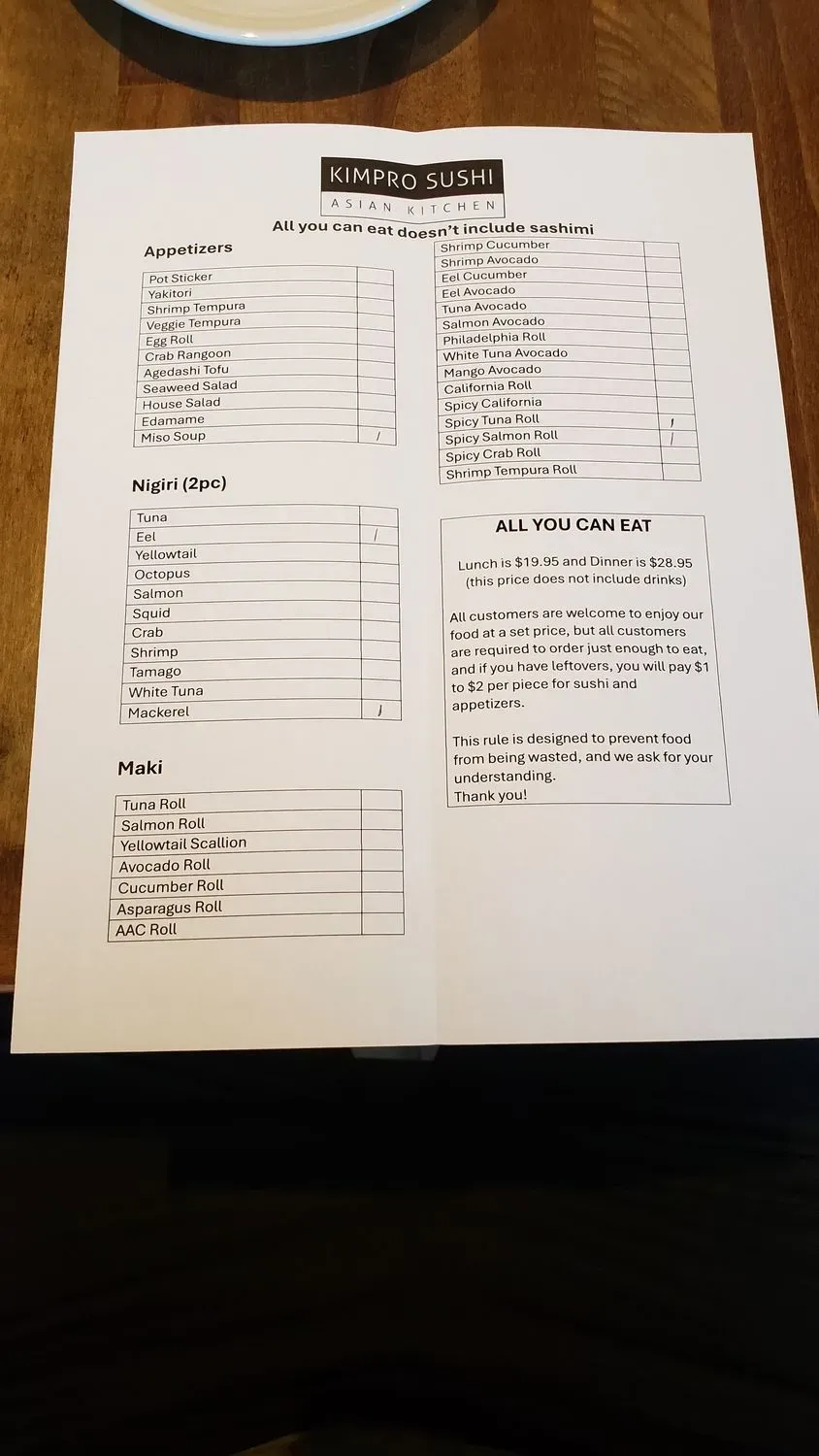 Menu 6